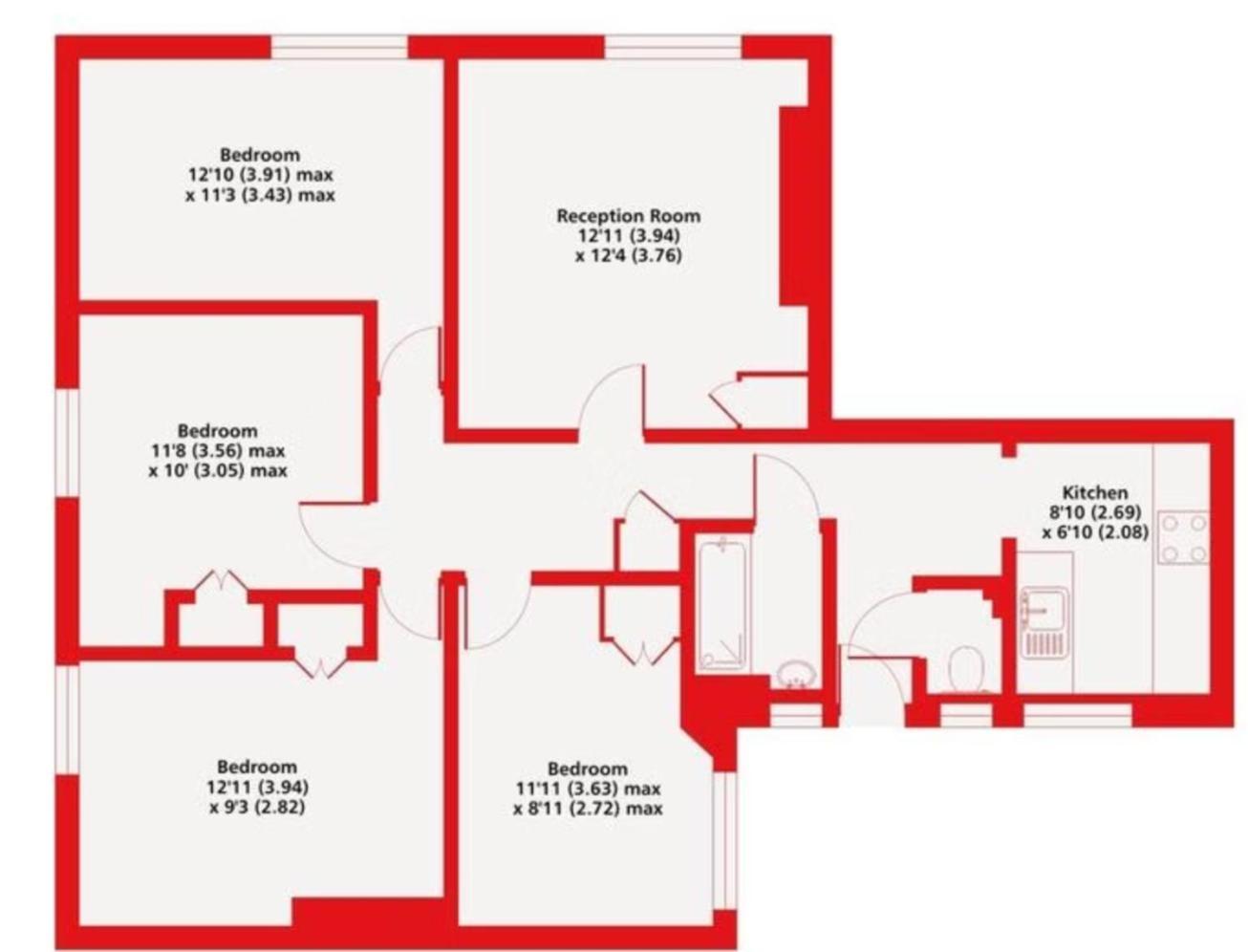 לונדון Cosy 4-Bedroom Apartment Next To Borough מראה חיצוני תמונה